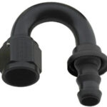 Hose Fitting #8 180 DEG Push Lock Black