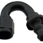 Hose Fitting #8 150 DEG Push Lock Black