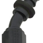 Hose Fitting #6 30 DEG Push Lock Black